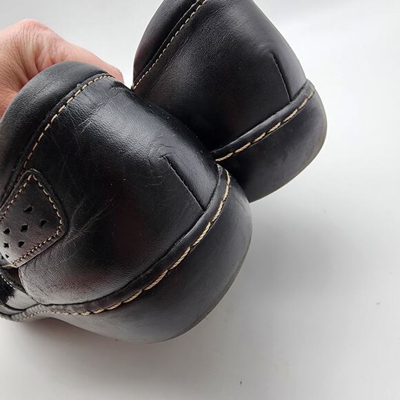 Clarks Bendables Ashland Spin Q Shoes Size 11 Black Leather Comfort Closed Toe - Picture 10 of 13